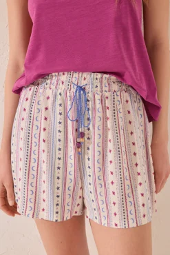 Pantalón corto estampado multicolor