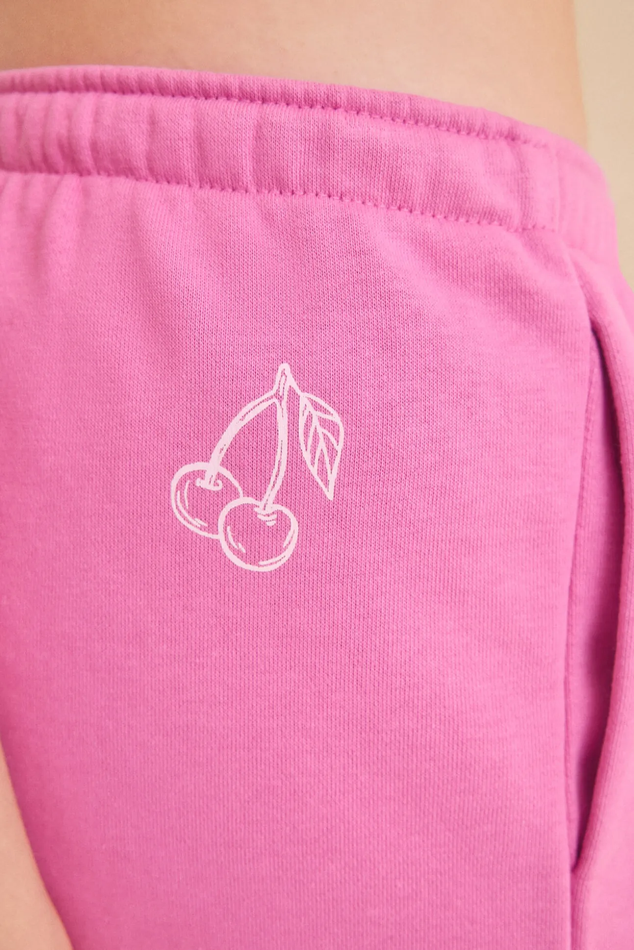 Pantalón corto felpa rosa