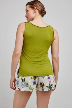 Pantalón corto pijama estampado floral