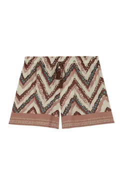 Pantalón corto viscosa estampado tribal