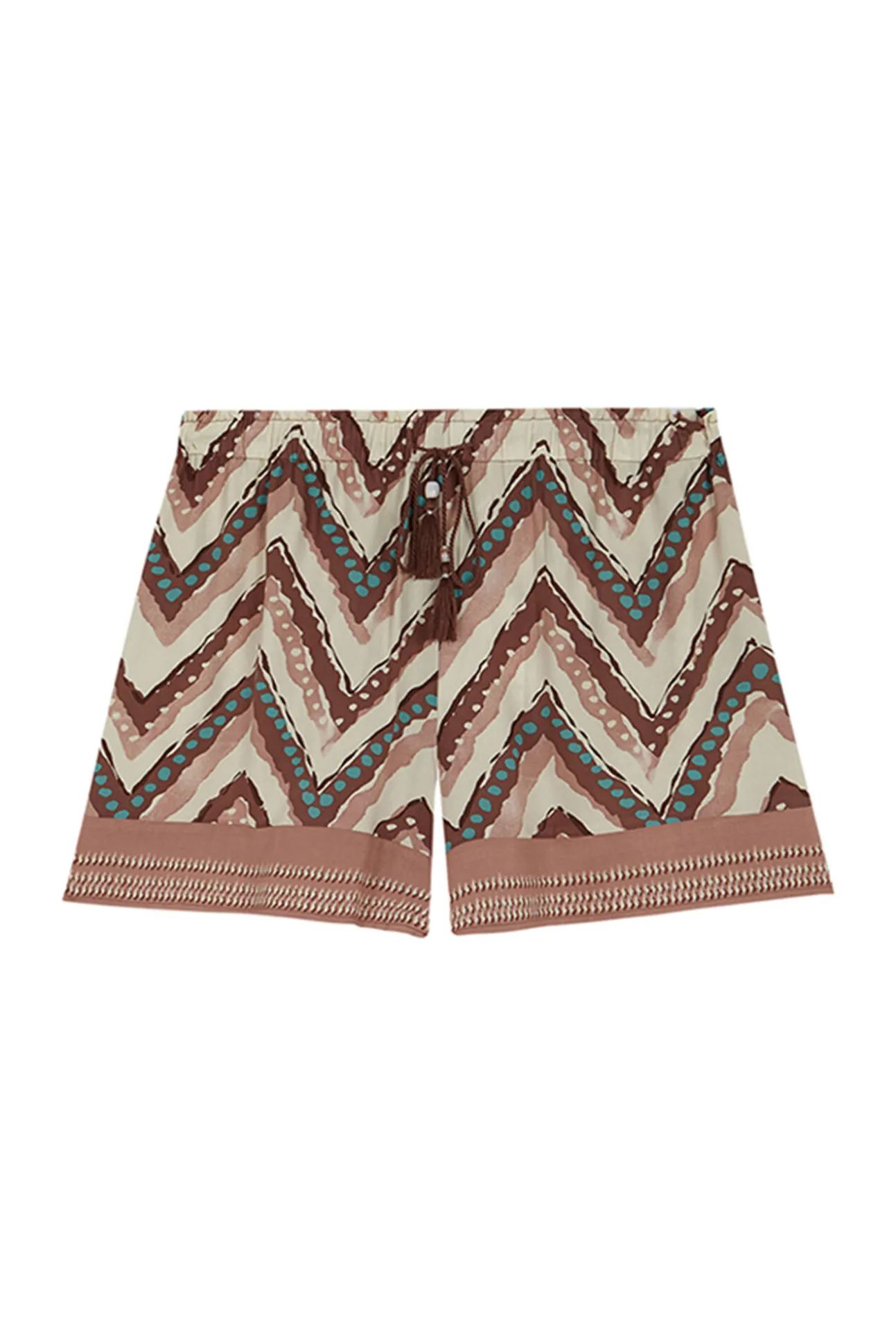 Pantalón corto viscosa estampado tribal