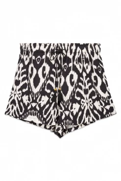 Pantalón corto viscosa estampado ikat