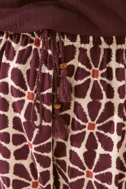 Pantalón corto viscosa estampado flores