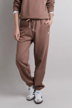Pantalón jogger felpa algodón marrón