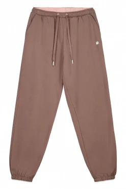 Pantalón jogger felpa algodón marrón