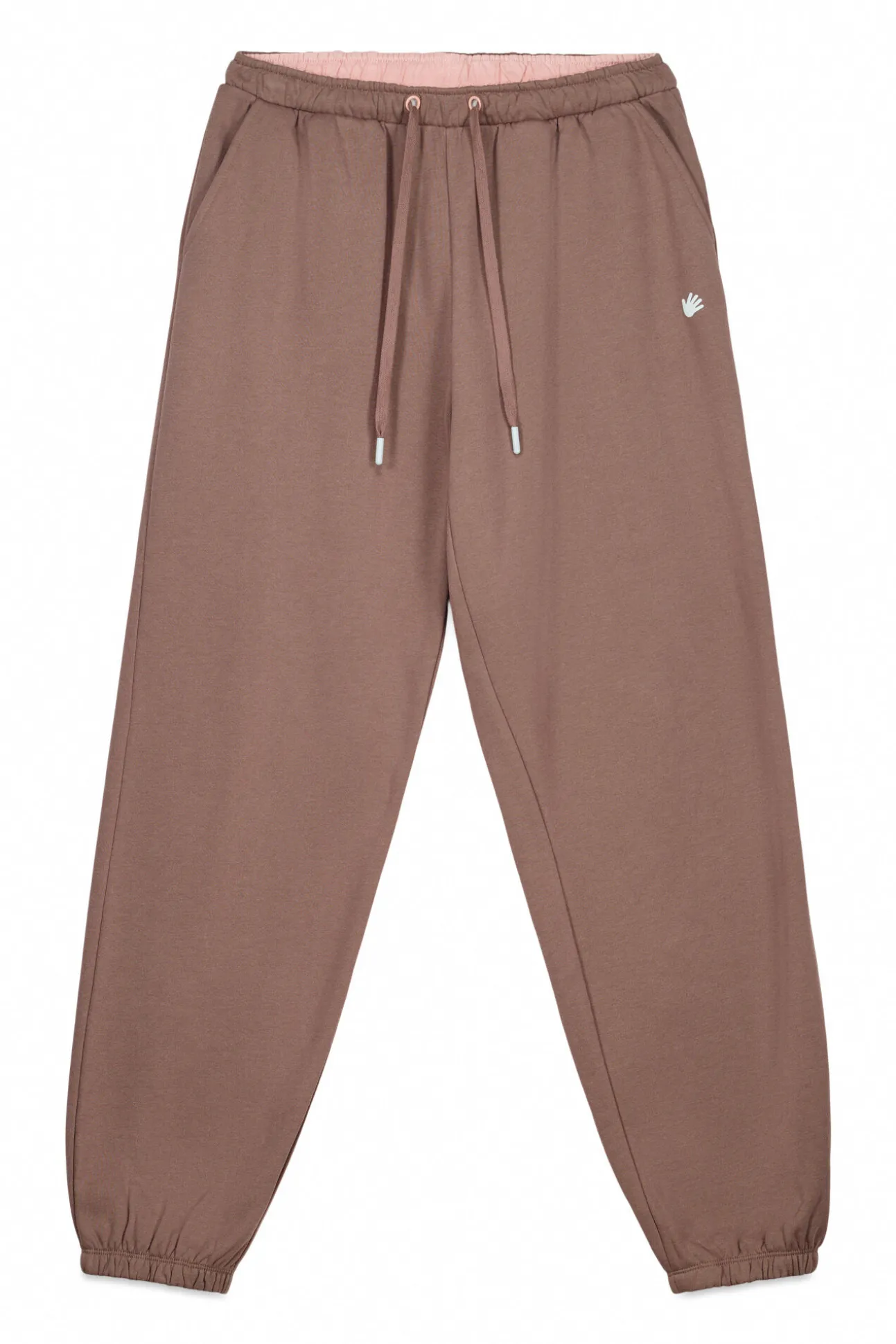Pantalón jogger felpa algodón marrón