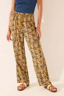 Pantalón largo estampado flores
