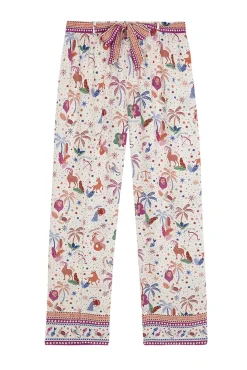Pantalón largo estampado multicolor