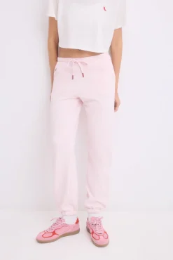 Pantalón largo jogger felpa rosa