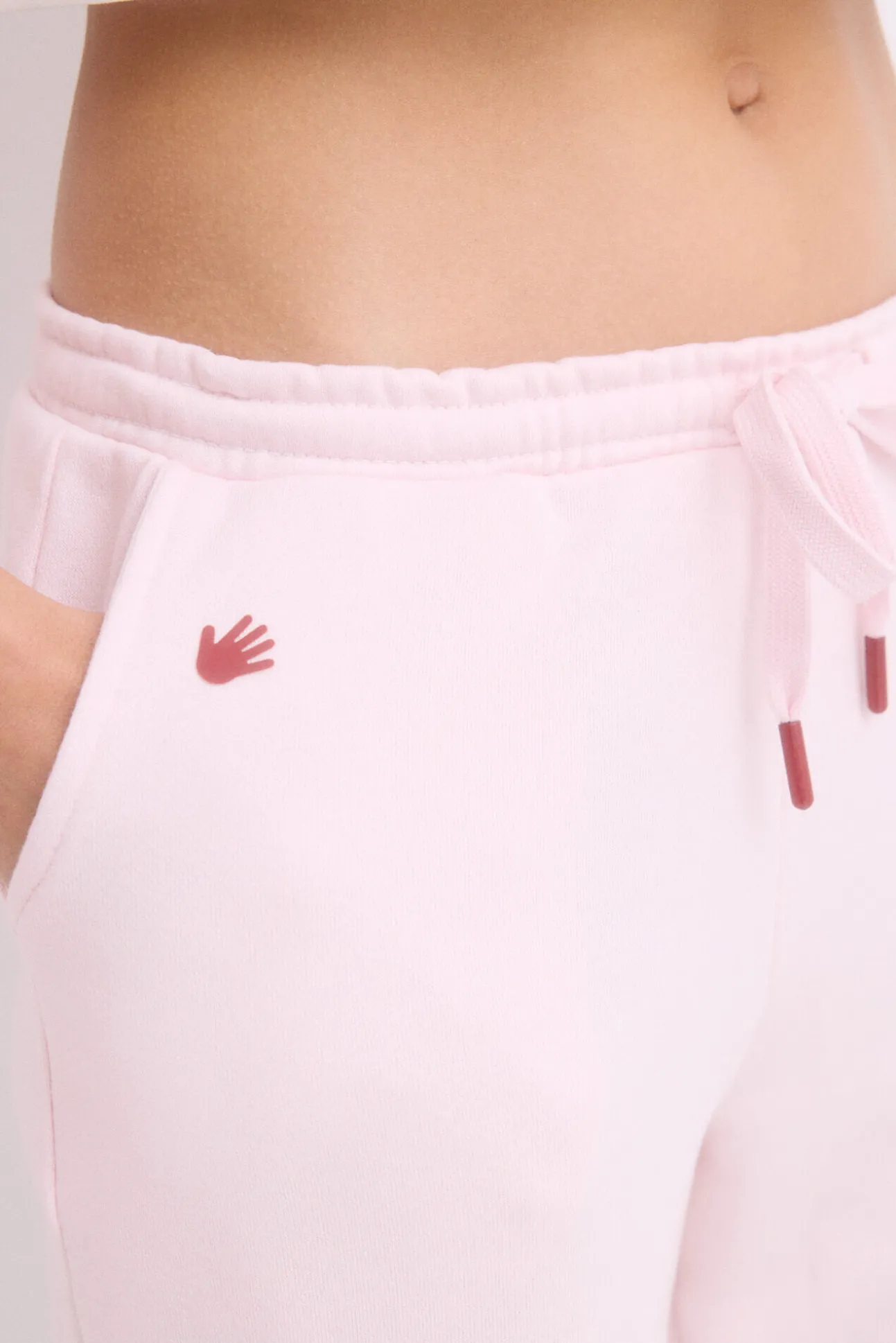 Pantalón largo jogger felpa rosa