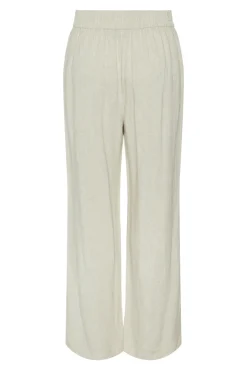Pantalón lino de mujer fluido con cintura elástica