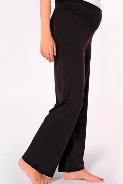 Pantalón premamá ancho de punto básico