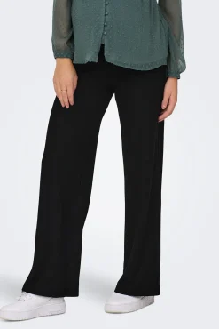 Pantalón wide canalé de tiro alto premamá