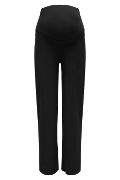 Pantalón wide canalé de tiro alto premamá