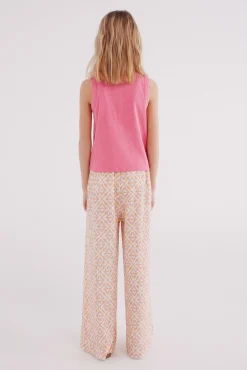 Pantalon estampado fluido niña