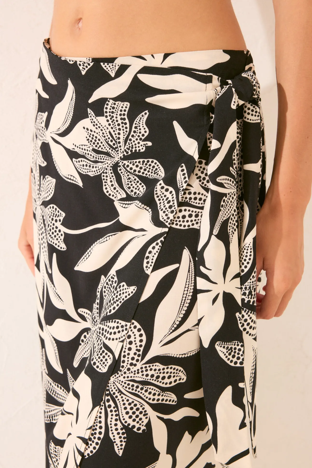 Pareo midi estampado flores