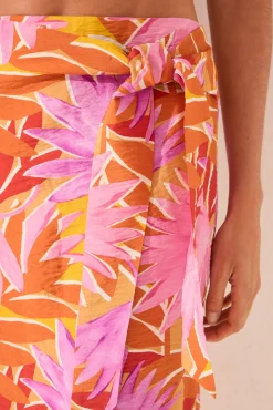 Pareo midi textura tropical