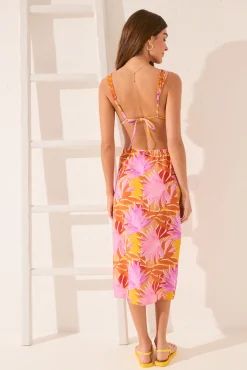 Pareo midi textura tropical