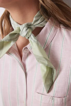 Pañuelo para cuello rayas verde