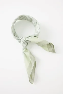 Pañuelo para cuello rayas verde