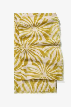 Pañuelo semitransparente con estampado floral