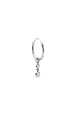Pendiente Suelto Aro Doble Spark Plata