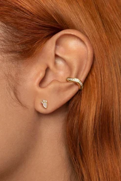 Pendiente Suelto Ear Cuff Hailey Baño Oro