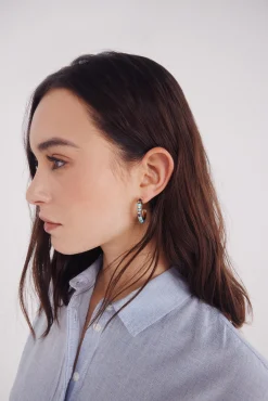 Pendientes abalorios azules