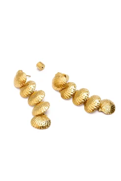 Pendientes Long Maris Acero Baño Oro
