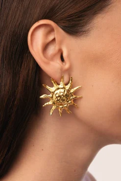 Pendientes Sun Light Acero Baño Oro