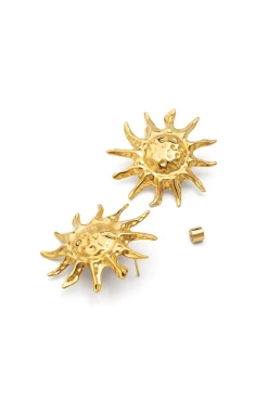 Pendientes Sun Light Acero Baño Oro