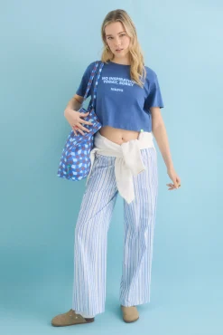 Pijama 100% algodón rayas azul
