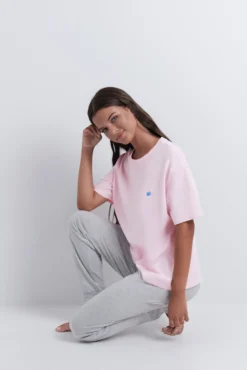 Pijama algodón estampado rosa