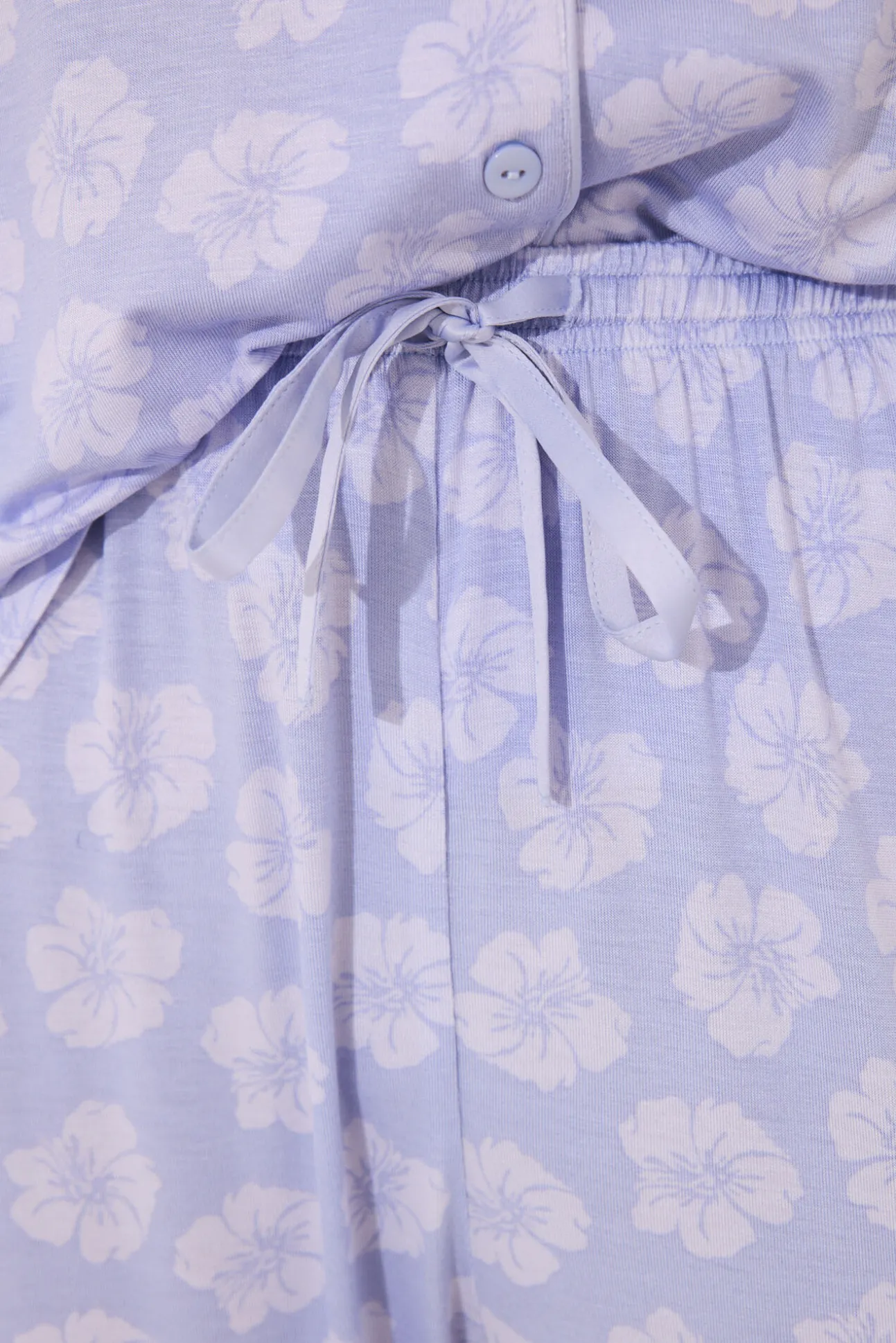 Pijama camisero azul Capri viscosa