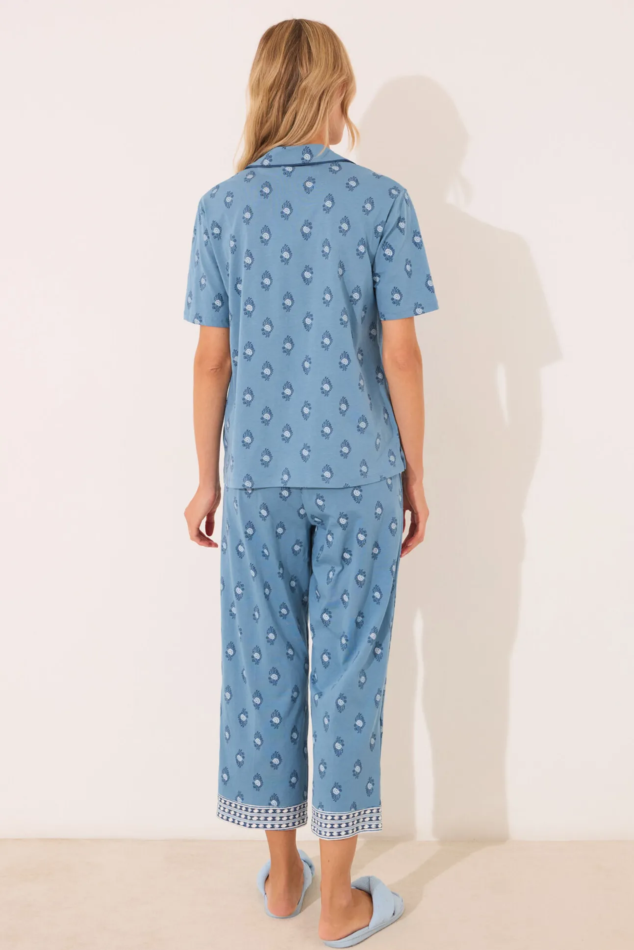 Pijama camisero Capri 100% algodón paisley