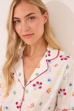 Pijama camisero corto 100% algodón Moomin