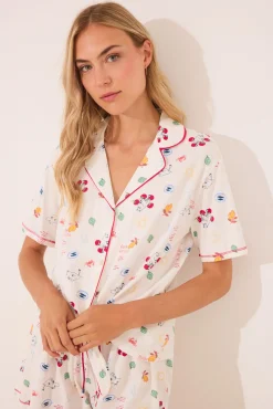 Pijama camisero corto 100% algodón Moomin