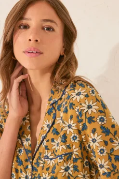 Pijama camisero estampado floral