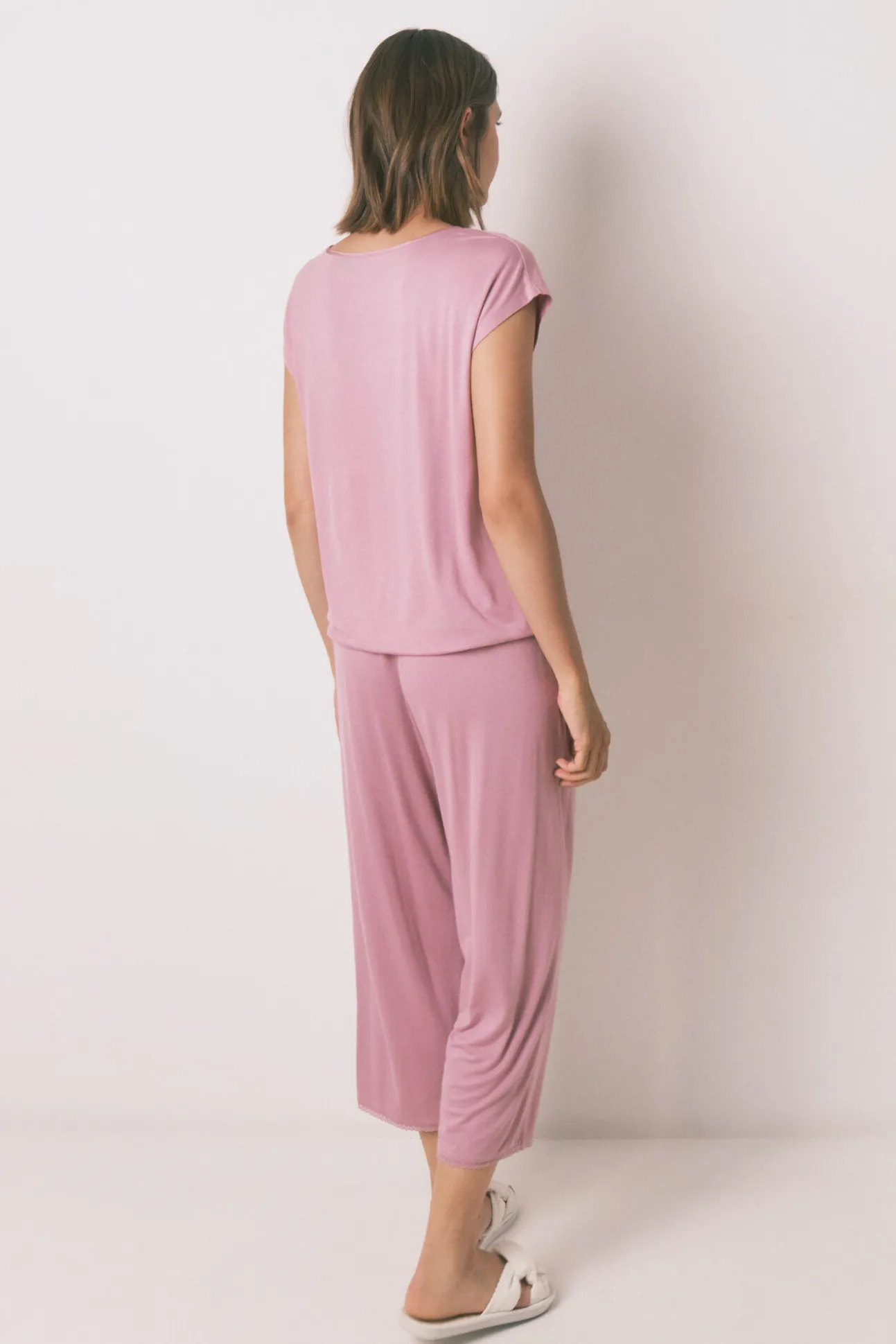 Pijama Capri viscosa rosa soft touch