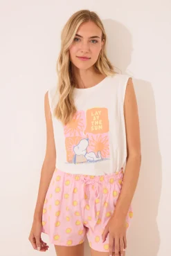 Pijama corto algodón Snoopy soles