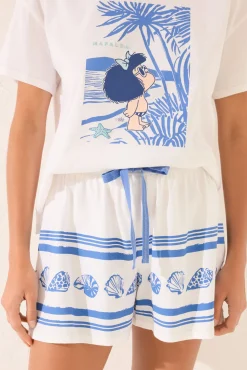 Pijama corto blanco Mafalda
