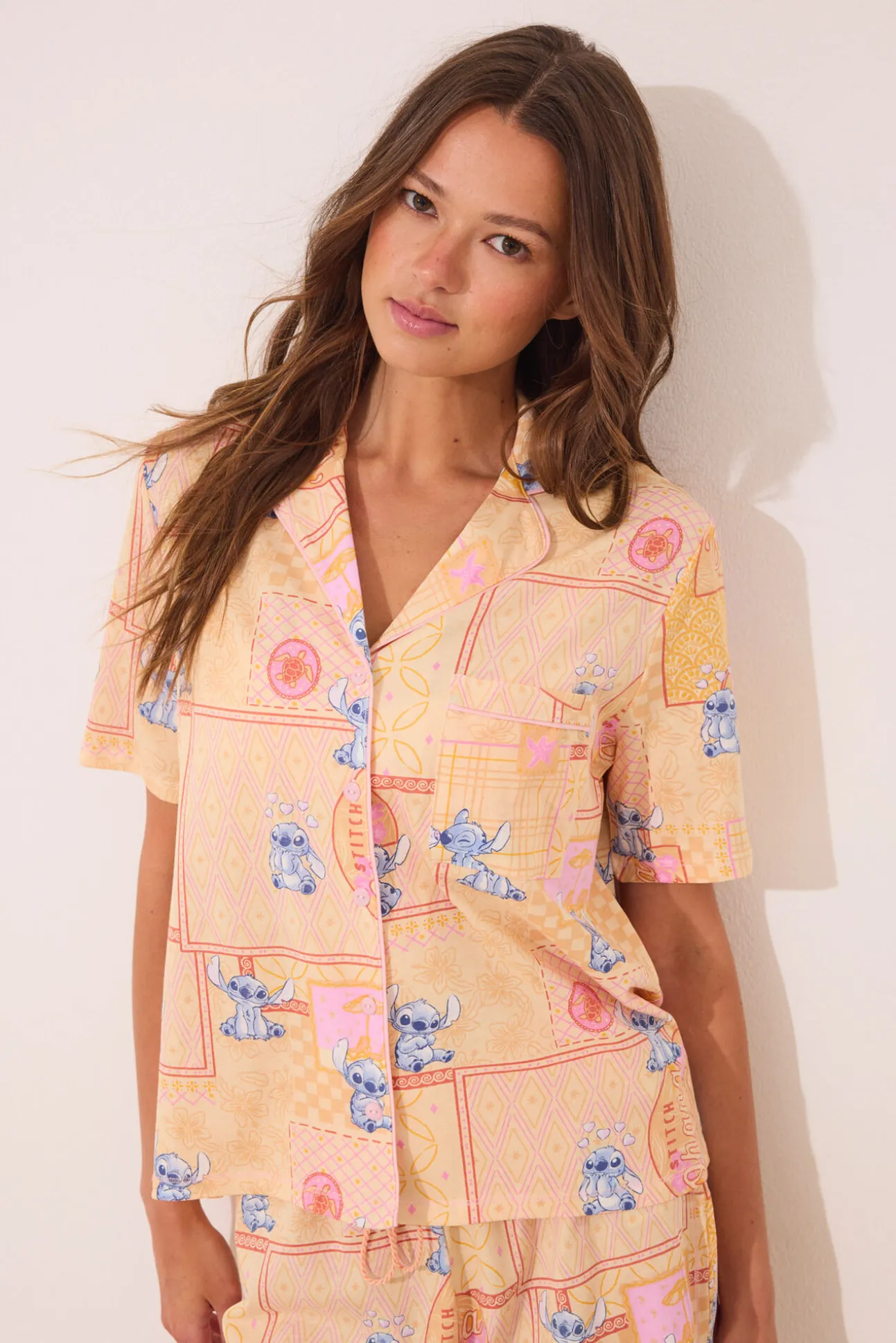 Pijama corto camisero Lilo & Stitch