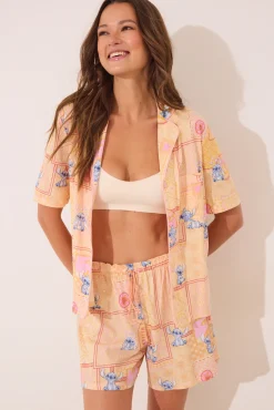 Pijama corto camisero Lilo & Stitch