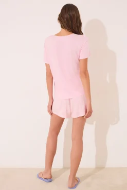 Pijama corto rosa Lilo y Stitch