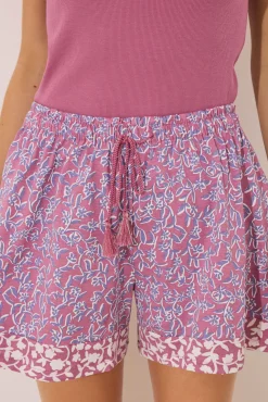 Pijama corto tirantes algodón rosa