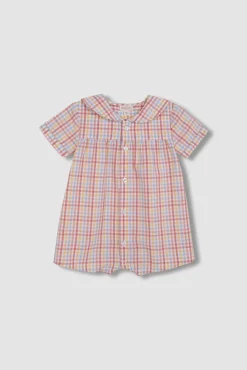 Pijama cuadros blanco