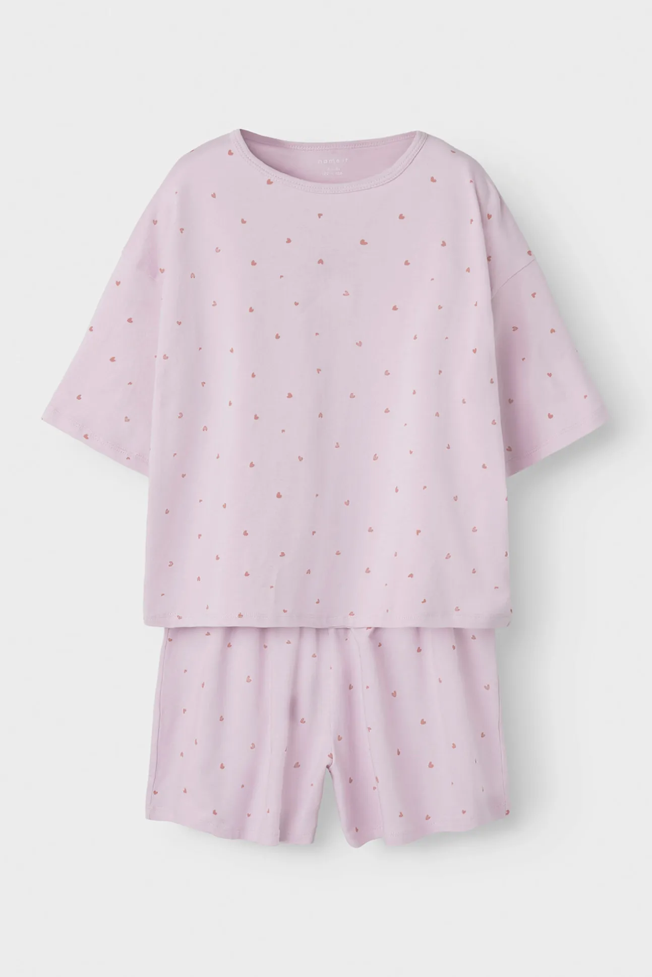 Pijama de manga corta print corazones