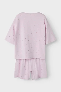 Pijama de manga corta print corazones