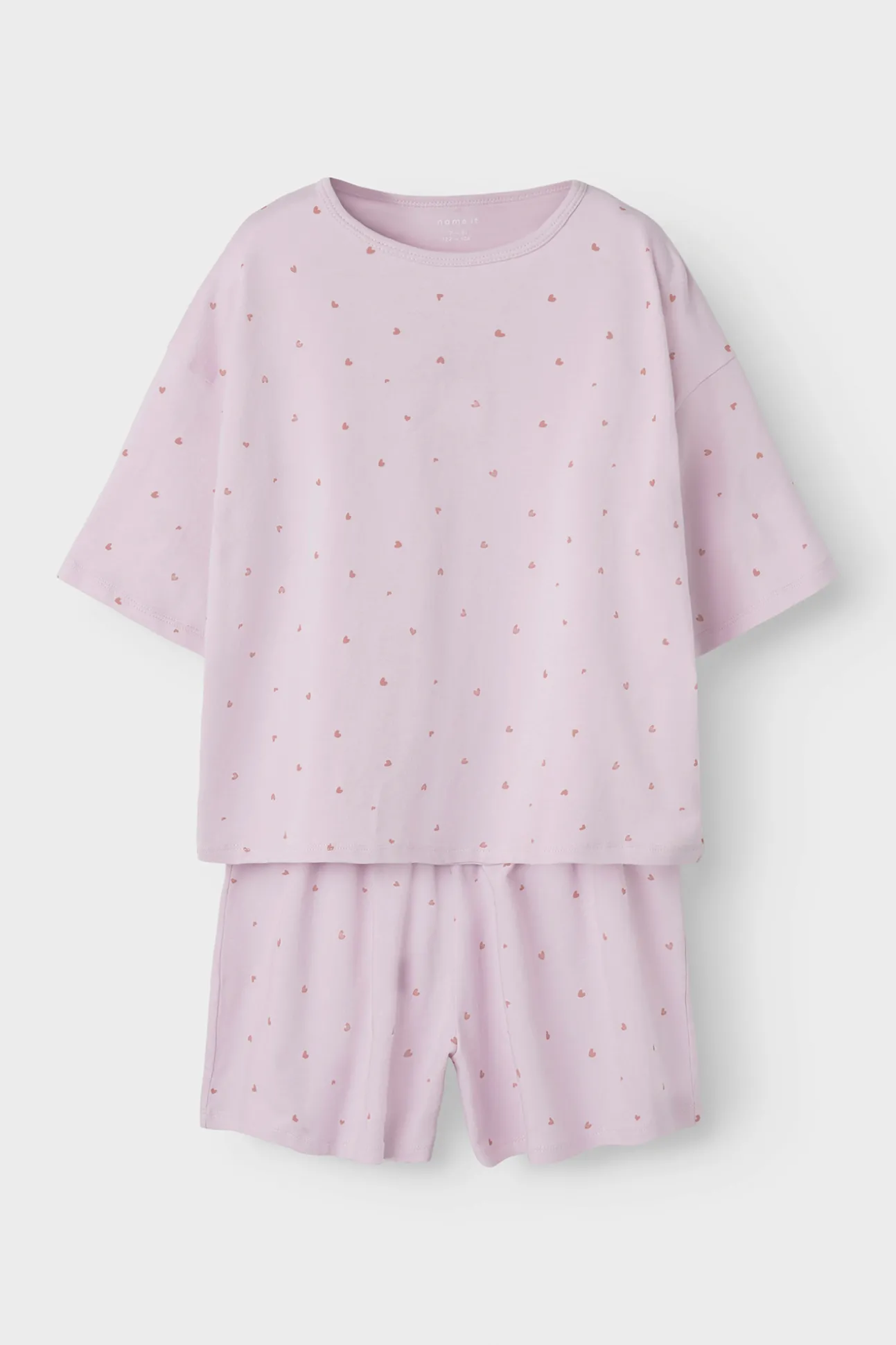 Pijama de manga corta print corazones