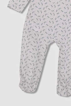 Pijama estampado florecitas verde